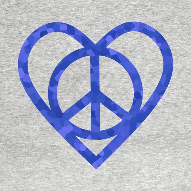 PEACE Sign Symbol Blue by SartorisArt1